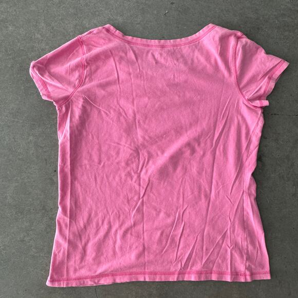 Vintage Y2k Pink Bubblegum Off To Bed Coquette Sleep Graphic Tee Adonna Medium - Picture 3 of 6